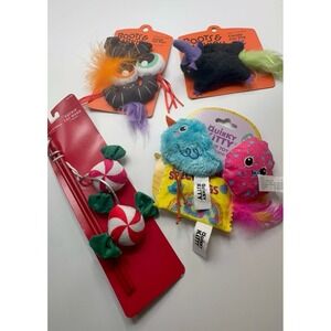NEW four holiday cat toys. Boots & Barkley, wondershop, and Quirky Kitty cat toy